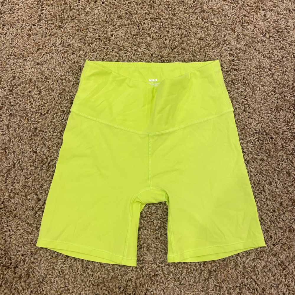 yellow skims spandex shorts